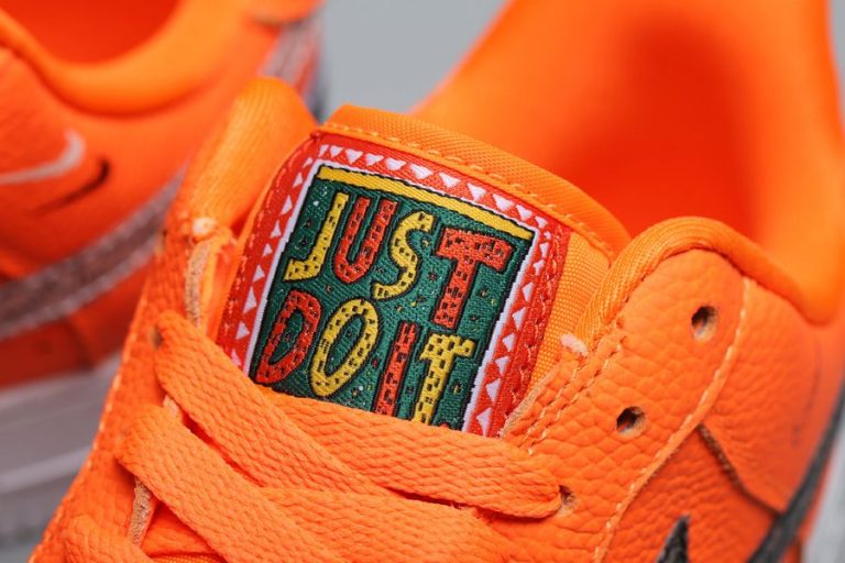 nike air force 1 just do it total orange