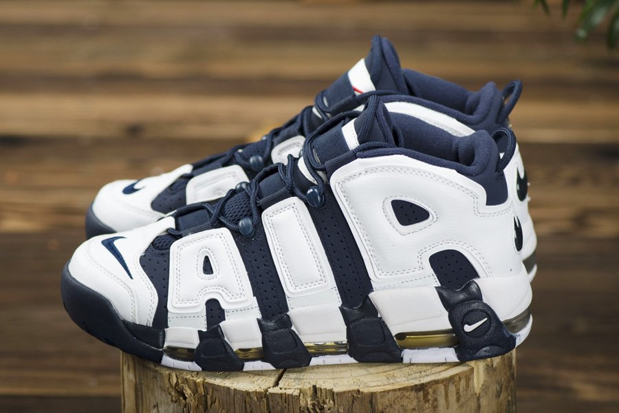 2016 Scottie Pippen Nike Air More Uptempo “Olympic” White/Midnight Navy ...