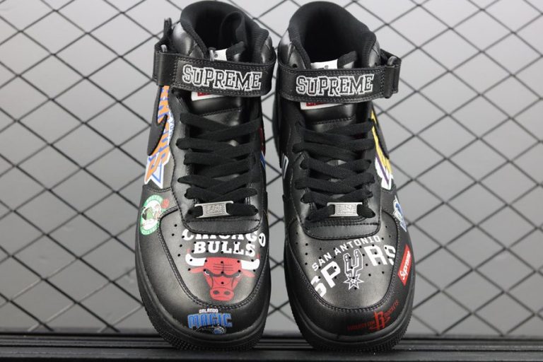 supreme x nba x nike air force 1 mid black