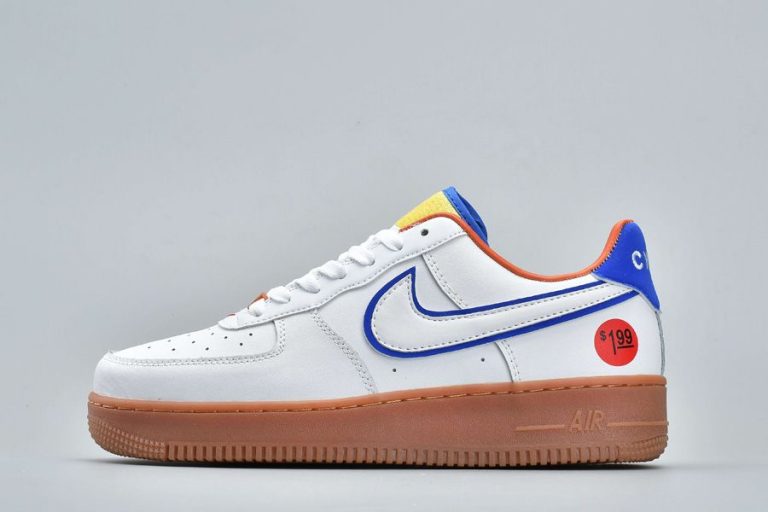 Nike Air Force 1 Bespoke “Wonder Bread” White Red Blue Brown - FavSole.com