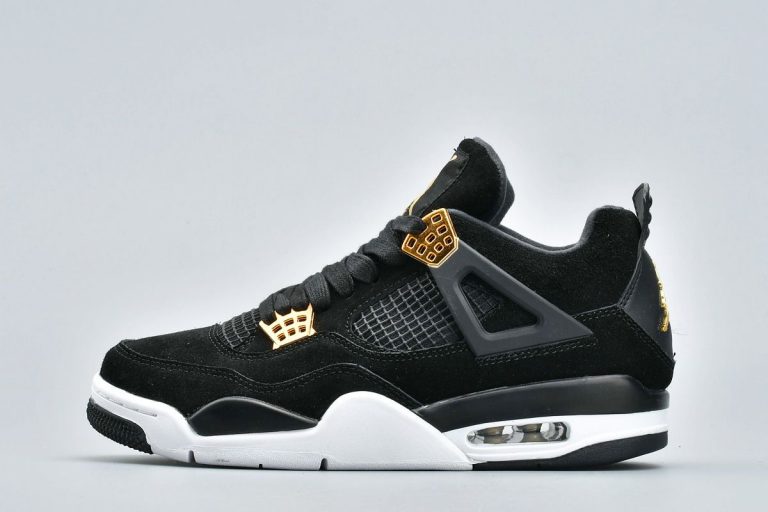 2017 Air Jordan 4 Retro “Royalty” Black/Metallic Gold-White - FavSole.com