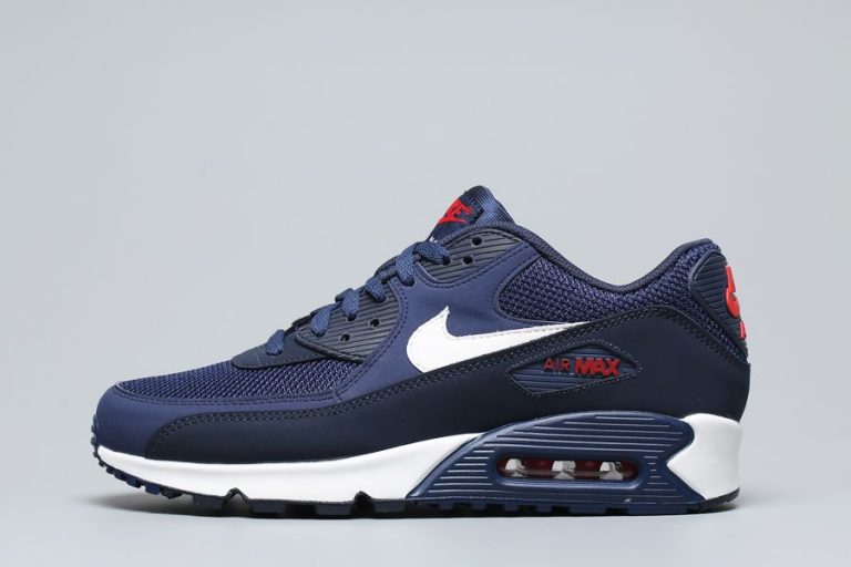 air max 90 midnight navy university red white