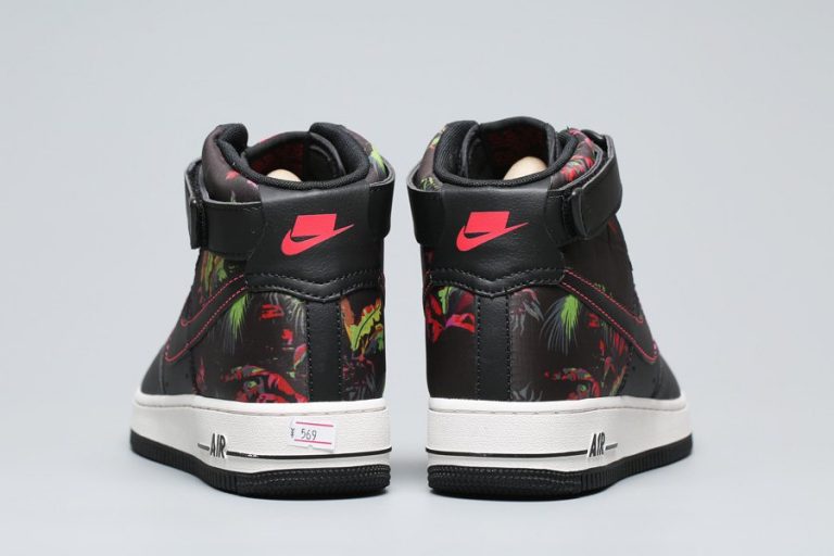 nike air force 1 high black floral