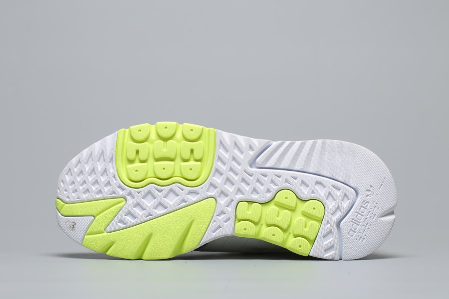 adidas Nite Jogger Boost White-Grey/Neon Green - FavSole.com