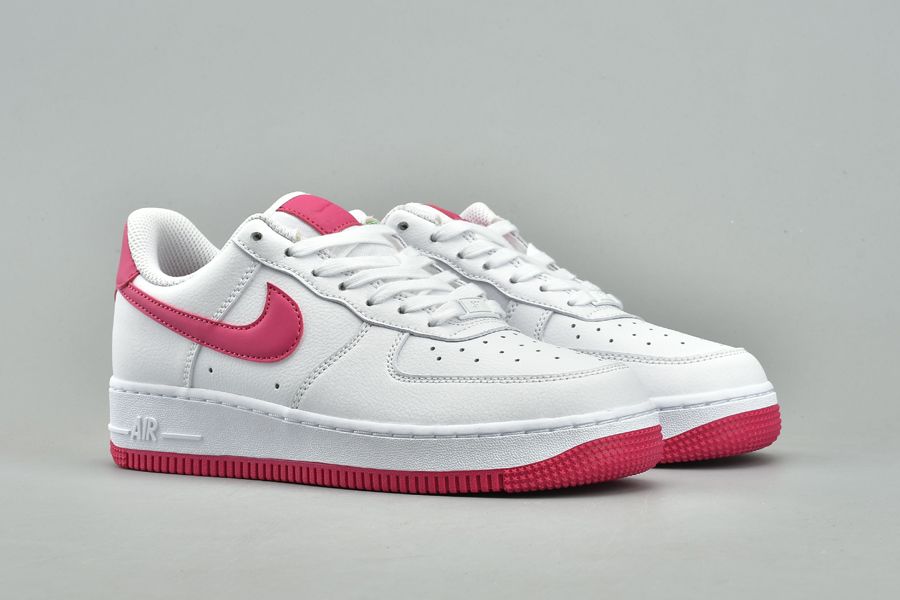 New Nike Air Force 1 ’07 W White/Rose Red - FavSole.com