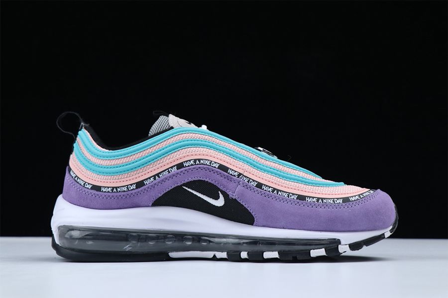 Men and Women’s Nike Air Max 97 “Have a Nike Day” Purple Pink Blue ...