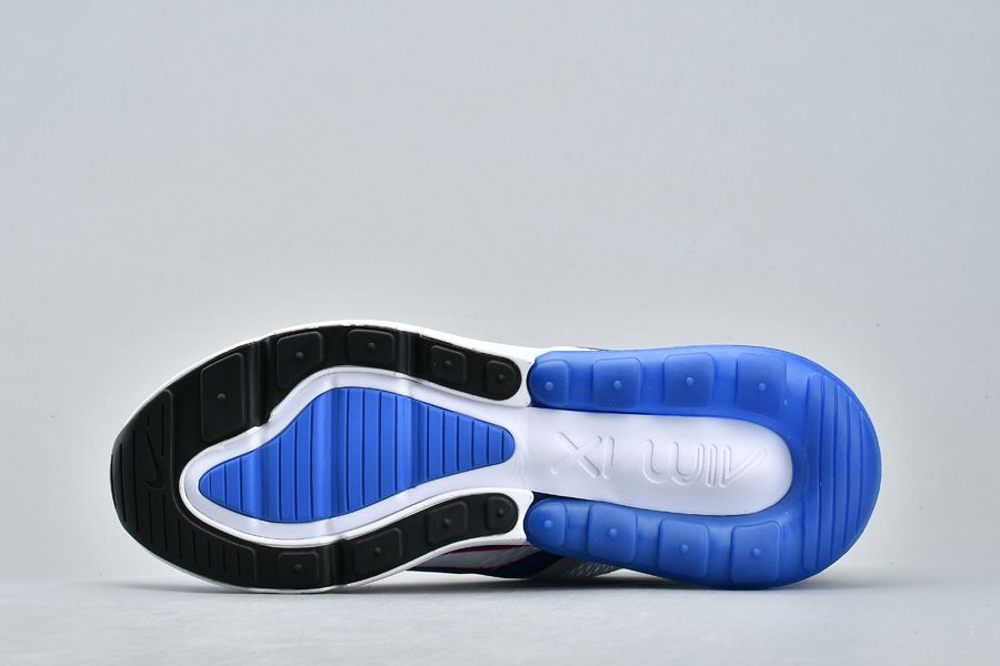 Men and Women’s Nike Air Max 270 White/Royal Blue-Red - FavSole.com