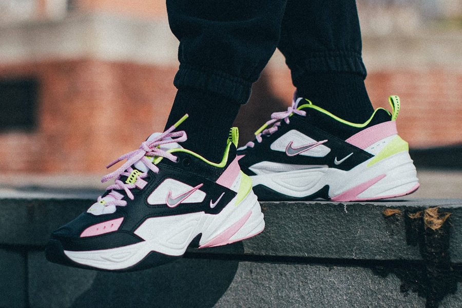 nike m2k tekno black pink