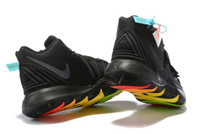 nike kyrie 5 black rainbow soles