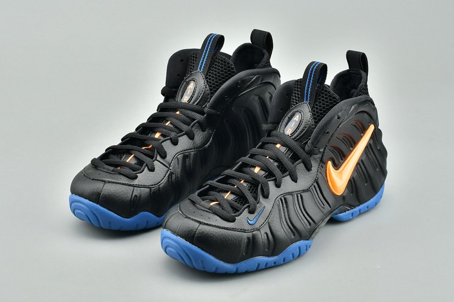 Nike Air Foamposite Pro “Knicks” Black/Battle Blue-Total Orange ...
