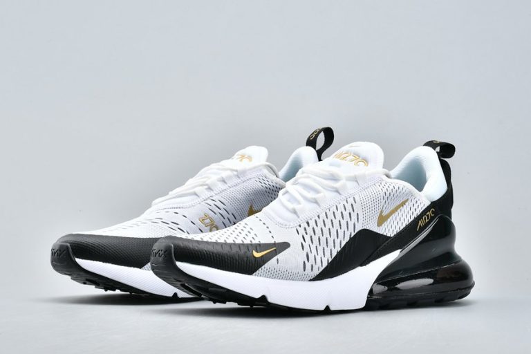 air max 270 white black gold