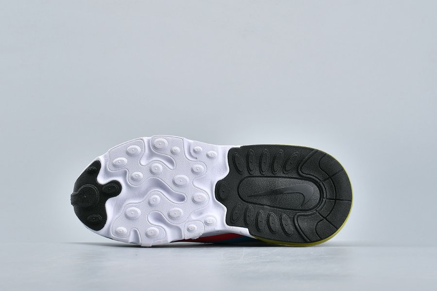 Kids Nike Air Max 270 React “Bauhaus” White Black Blue Red - FavSole.com