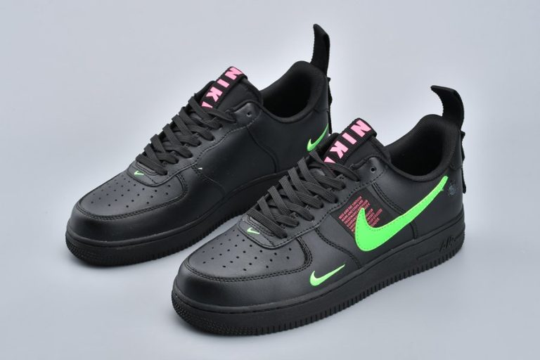 nike air force 1 low utility black scream green