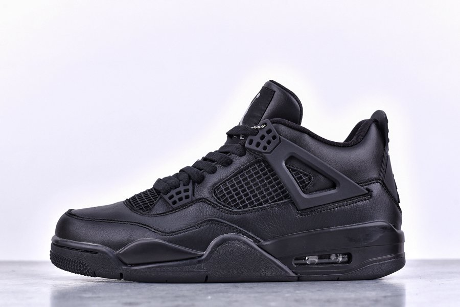 Air Jordan 4 All Black Leather