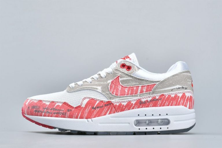 Schematic Nike Air Max 1 Tinker “Sketch To Shelf” Red CJ4286-101 ...