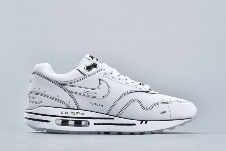 air max 1 schematic white