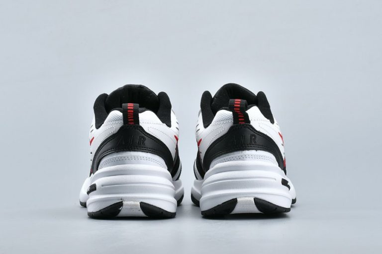 nike air monarch iv black white red