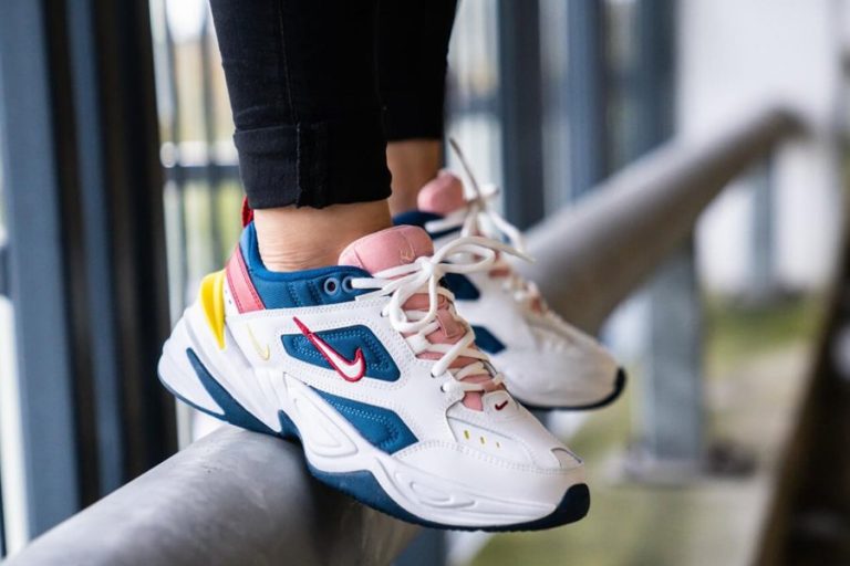 nike m2k tekno blue yellow