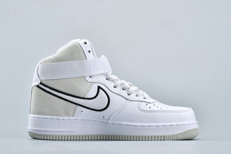 Nike Air Force 1 High White Vast Grey-black Ao2442-100 - Favsole.com