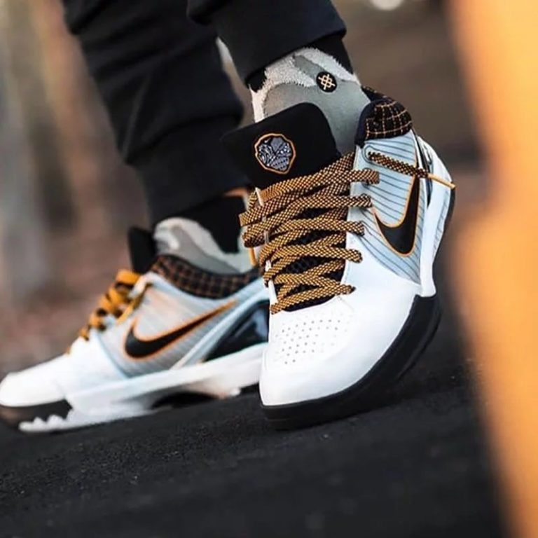 Nike Zoom Kobe 4 Protro “Del Sol” White Black Yellow - FavSole.com