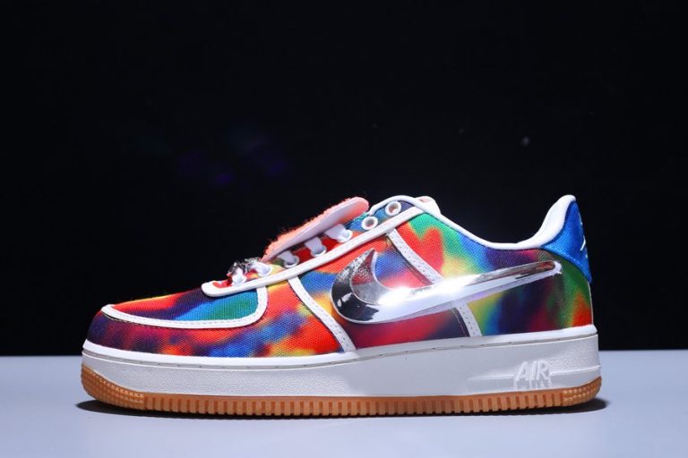 Travis Scott x Nike AF1 Low Tie-Dye Custom Multi-Color - FavSole.com