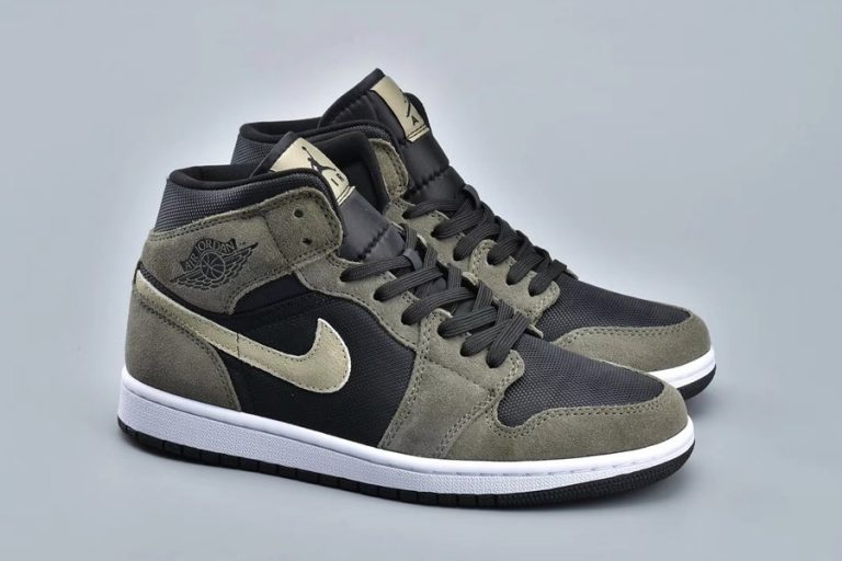 Air Jordan 1 Mid Military Olive Green BQ6472-030 - FavSole.com