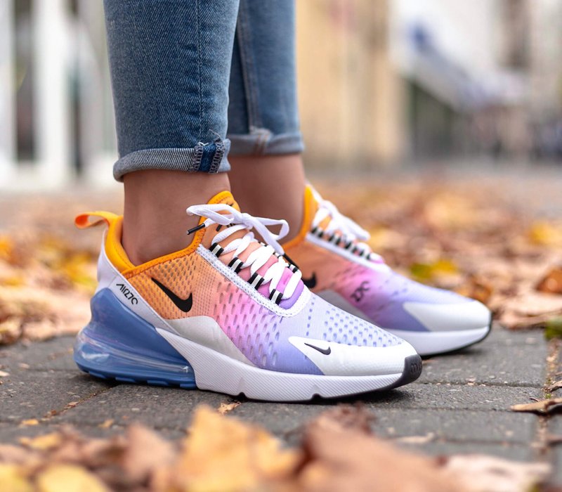 Nike Air Max 270 Wmns “Summer Gradient” Gold Black Blue - FavSole.com