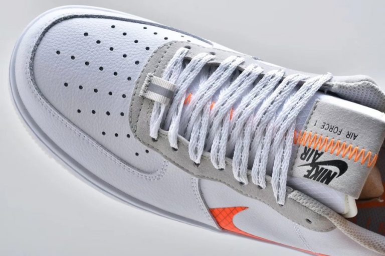 white air forces with orange swoosh