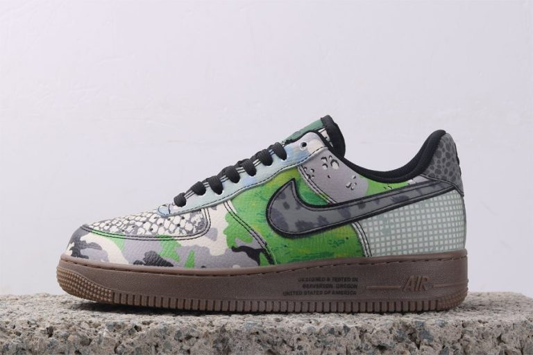 nike air force 1 snakeskin green