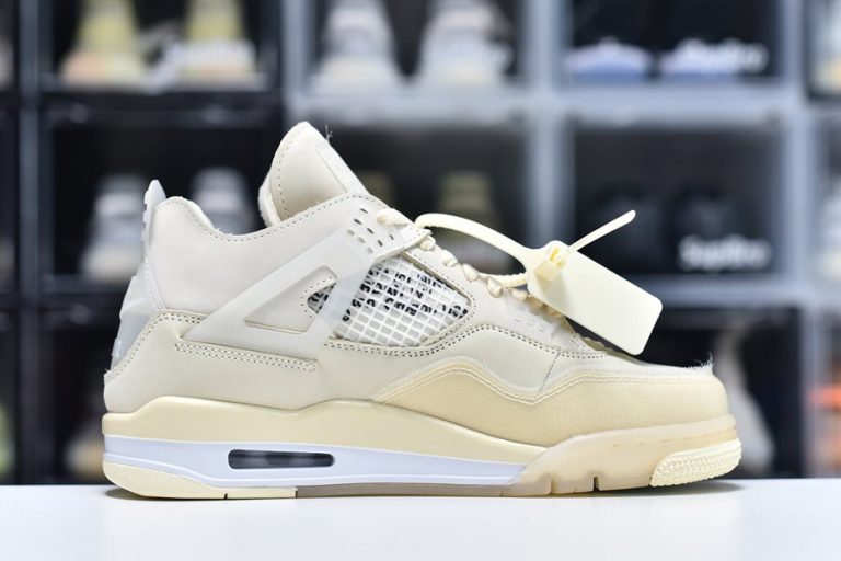 2020 Off-White x Air Jordan 4 Sail/Muslin - FavSole.com