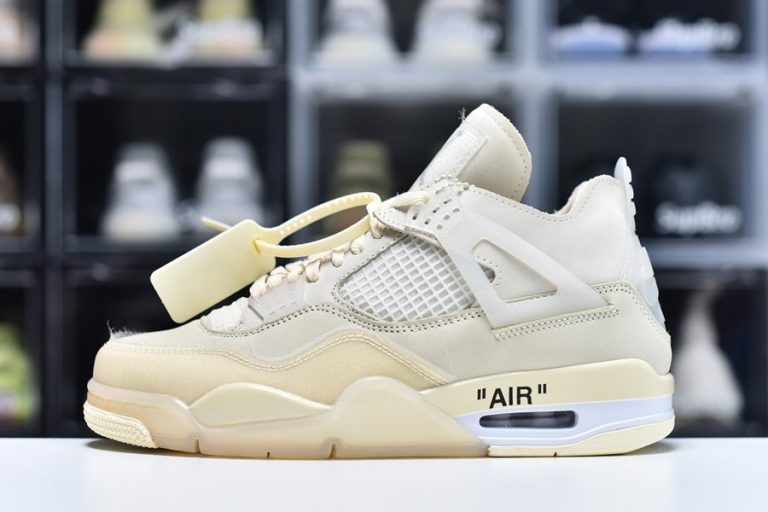 2020 Off-White x Air Jordan 4 Sail/Muslin - FavSole.com