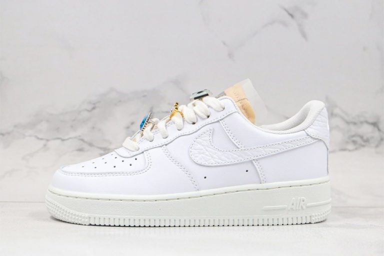 Men and Women’s Nike Air Force 1 ’07 LX “Bling” In White - FavSole.com