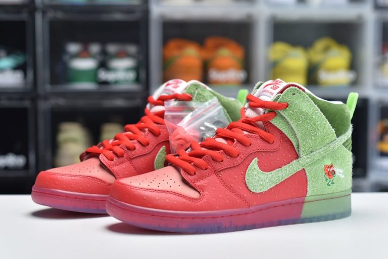 Nike SB Dunk High “Strawberry Cough” Red Green - FavSole.com