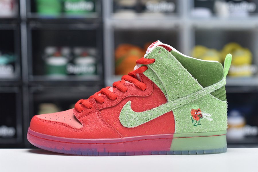 Nike SB Dunk High “Strawberry Cough” Red Green - FavSole.com