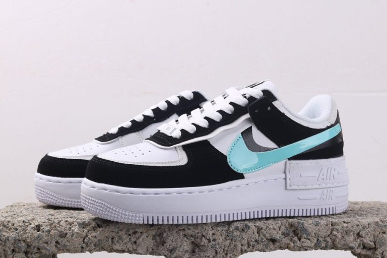 Ladies Nike Air Force 1 Shadow “Diamond” White/Black-Aurora - FavSole.com