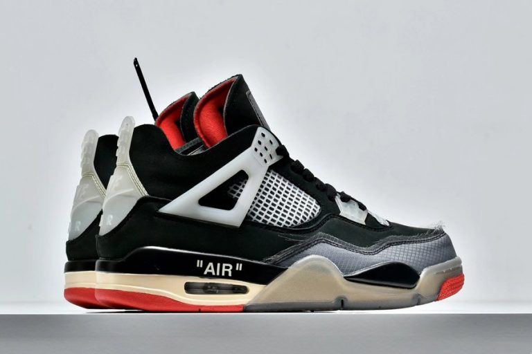 Off-White x Air Jordan 4 “Bred” 2020 - FavSole.com