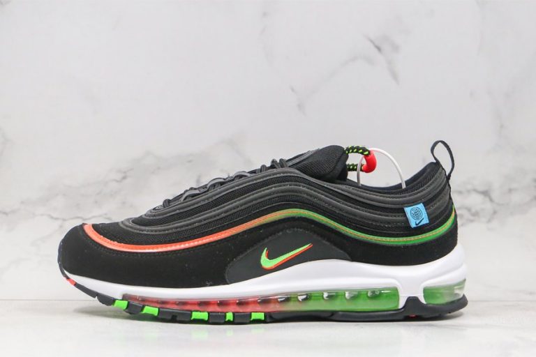 Nike Air Max 97 “Worldwide” Black/Flash Crimson-White-Green Strike ...