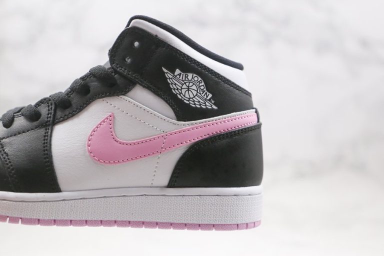 jordan 1 mid gs black pink