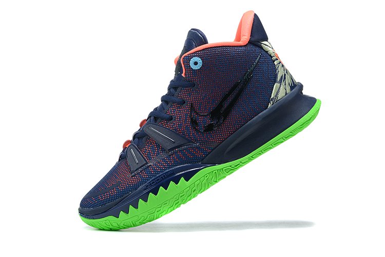Nike Kyrie 7 Navy Blue Green Basketball Shoes - FavSole.com