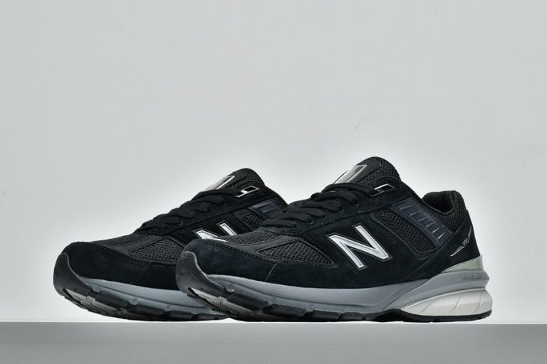 New Balance 990v5 Made In USA M990BK5 In Black and Silver - FavSole.com