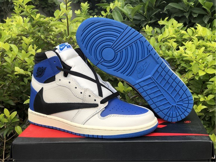 Travis Scott X Fragment X Air Jordan 1 High Og Sp Military Blue Favsole Com