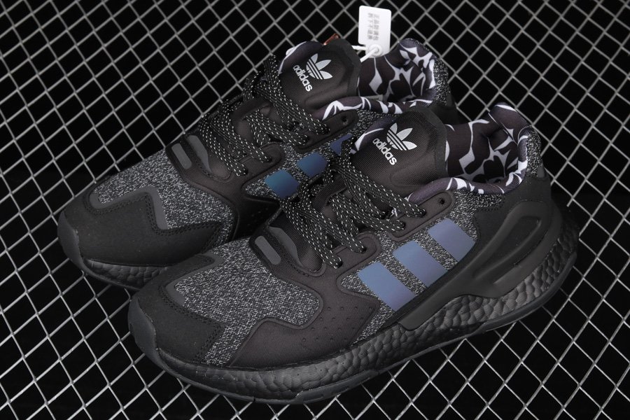 adidas Day Jogger Triple Black All-Reflective Runner - FavSole.com