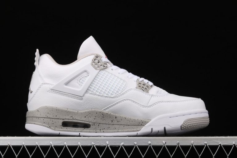 Air Jordan 4 “White Oreo” White/Tech Grey-Black-Fire Red - FavSole.com