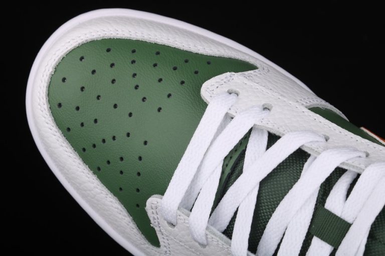 sage green and white dunks