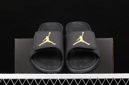 jordan hydro 6 slides black and gold