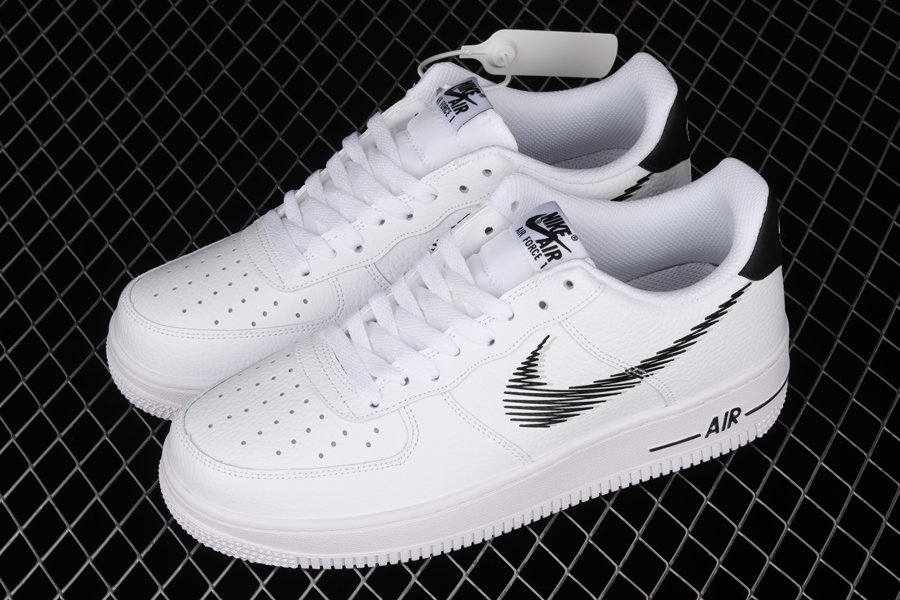 DN4928-100 Nike Air Force 1 Low “Zig Zag” White/Black - FavSole.com