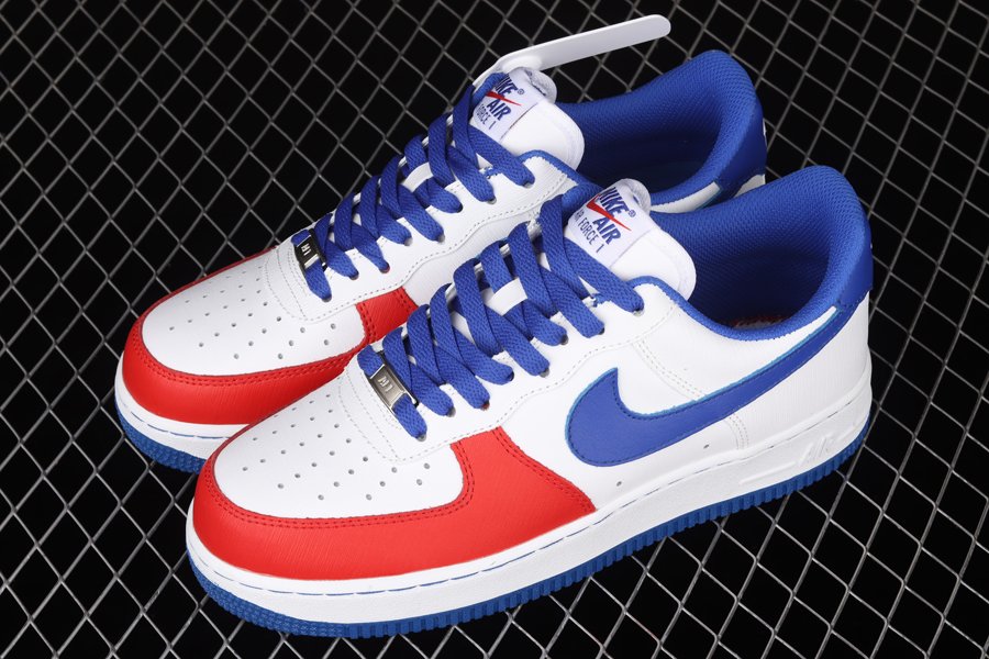 Nike Air Force 1 Low White Blue Red Outlet - FavSole.com