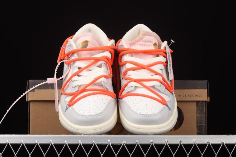 Off-White x Nike Dunk Low “Lot 06 of 50” White Grey Orange - FavSole.com