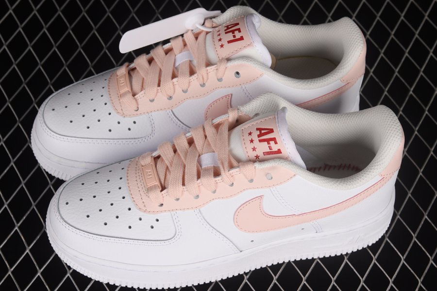 315115-167 Nike Air Force 1 Low Summit White/Pale Coral-University Red ...